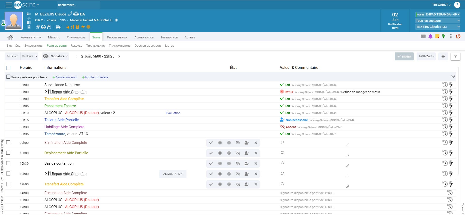 Logiciel de soins  Projet de soins en EHPAD  NETSoins  Teranga Software